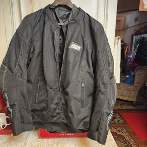 Black Performance Biker Jacket for Men Sz. Lg